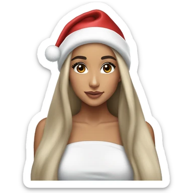ariana grande avec un bonnet de noel  sticker
