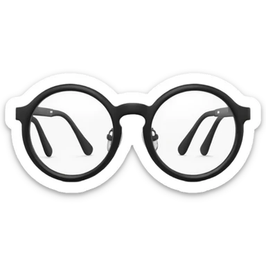 Create a high-quality 3D render that transforms the emojis 👓 into 3D objects. Pixar-style, 

 sticker