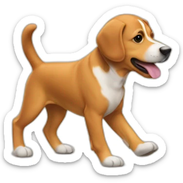 Un pied qui marche dans une crotte de chien sticker