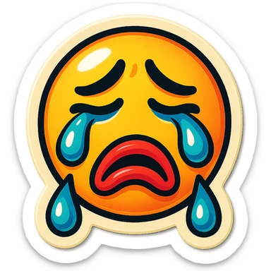 Crying Tears rolling down face 
Mouth Pout sticker