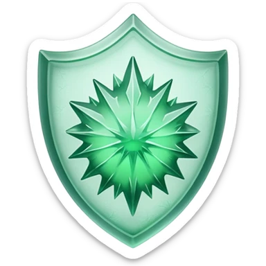 green ice frosted shield sticker