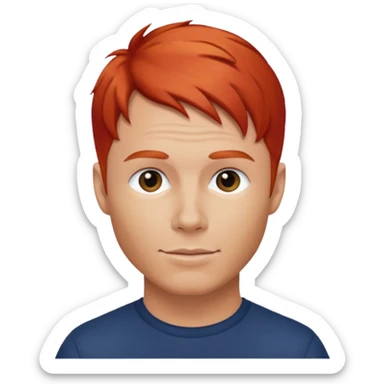 Brian Littrell with red hair sticker