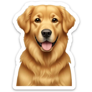Golden retriever mixed with chow dog sticker