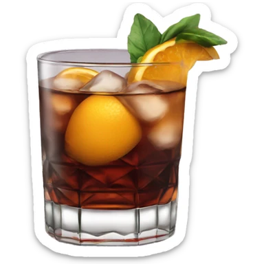 Old Fashioned cocktail sticker