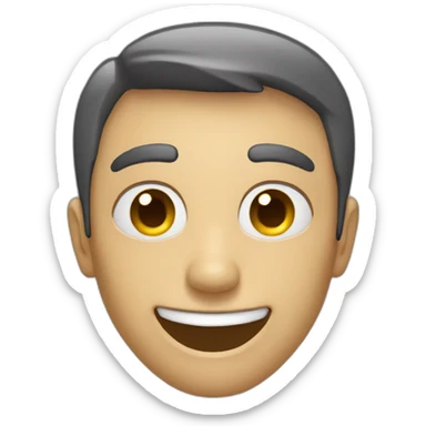 Emoji yeux blasé avec sourire sticker