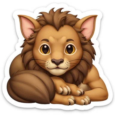 Bat chilling in lion’s stomach sticker