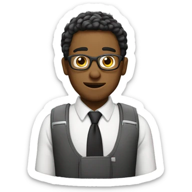 Man goes to school sticker