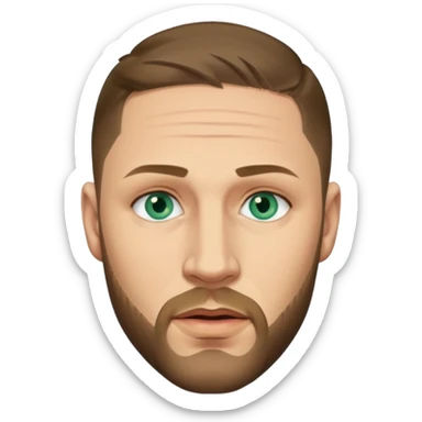 Tom Hardy with blue-green eyes sticker