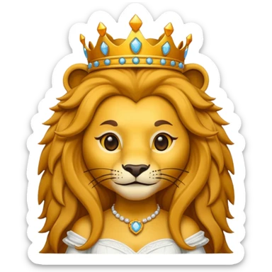 lion bride sticker