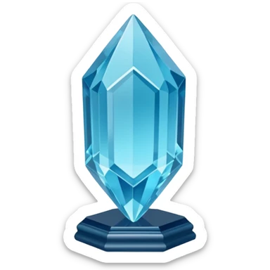 Magic Aquamarine mineral crystal On the stand sticker