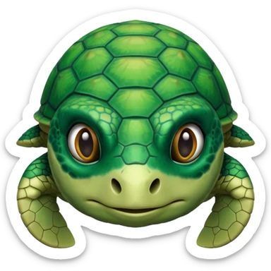 sea turtle, front face  sticker