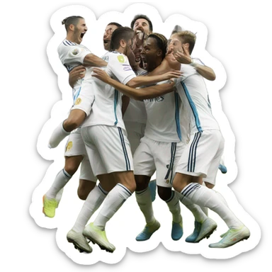 Real Madrid rramples Manchester City sticker