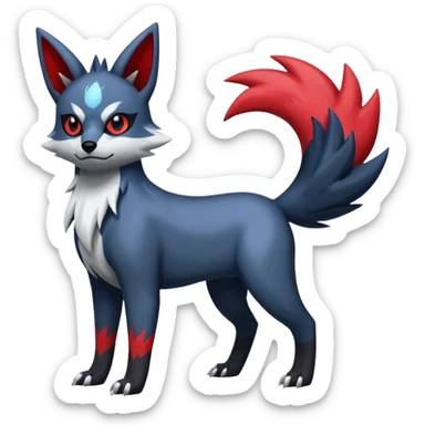 Poochyena-Zorua-Zangoose-Absol-Umbreon-fusion (full body) sticker