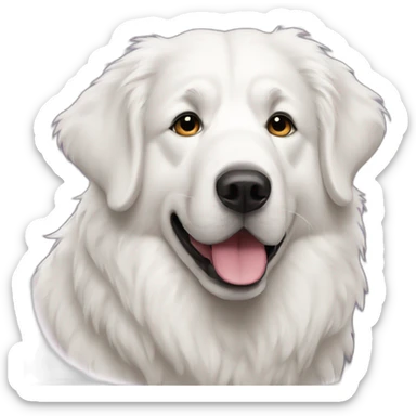 White Great Pyrenees dog sticker
