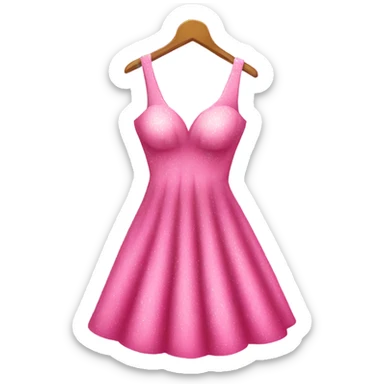 Pink dress sparkles  sticker