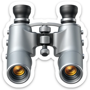 silver binoculars sticker