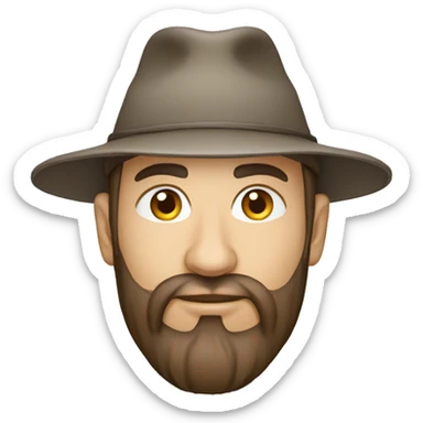 traditional azerbaijani male with caucasian hat sticker