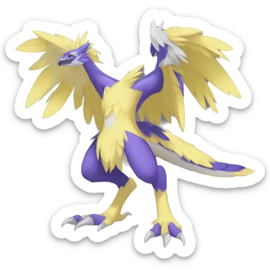 Anthro Sona Fakemon Raptor Full Body sticker