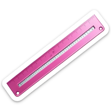 mac os icon, ruler, measures, pink sticker