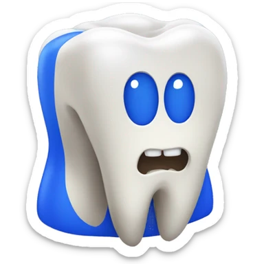 ultramarine blue wisdom tooth  sticker