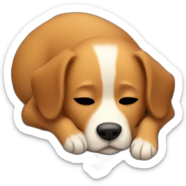 Dog sleeping on roof sticker