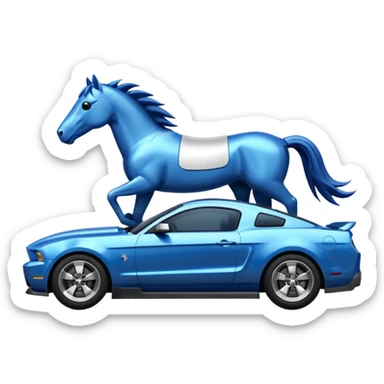 Mustang 2010 blue sticker