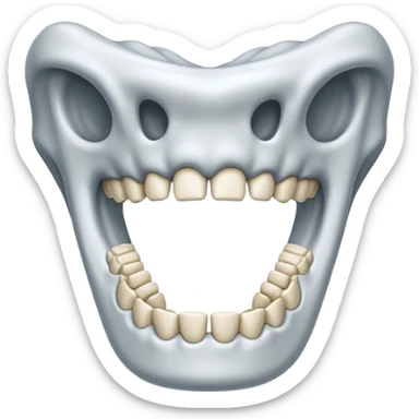 jaw bone teeth sticker