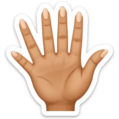 3 fingers sticking up thumb, pointer and middle fingers the rest are down just the hand counting to 3 sticker