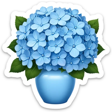 Big light blue hydrangea bouquet  sticker
