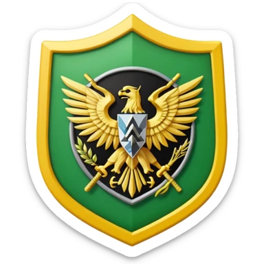 Survey Corps emblem from Attack on Titan, colorful, high quality, emoji style, icon look sticker