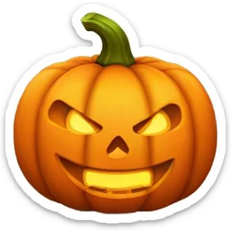 a pumpkin of halloween greeting sticker