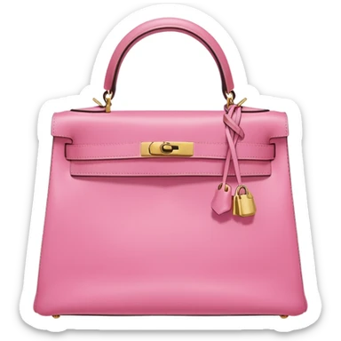 hermes kelly bubblegum pink color gold hardware sticker