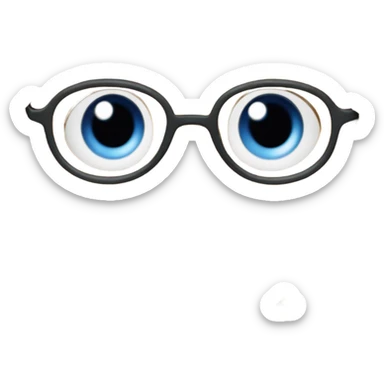 Blonde blue eyes Jewish boy with glasses  sticker