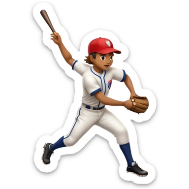 Cinematic Realistic Baseball Scene Emoji, depicted as an action-packed moment of a baseball in play with dynamic motion blur and crisp detailed textures, rendered with vibrant nostalgic lighting that captures the spirit of America's favorite pastime. sticker