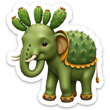 Un elefante con cuerpo de captus y sandalias marrones  sticker