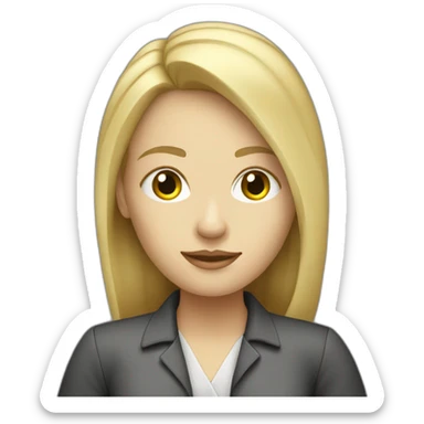 blonde white data analyst on pc sticker