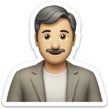 datos curioso con un señor diciendolo sticker