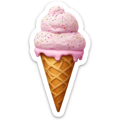 Ice cream with pink sprinkles  sticker