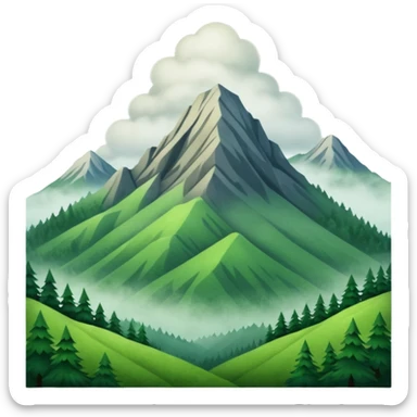 Like a foggy oregon mountain  sticker