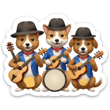 dog as Musicians sticker