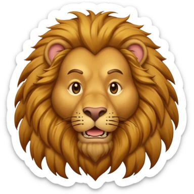 Cowardly Lion from The Land of Oz with golden brown fur sticker