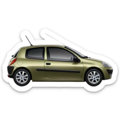 Renault Clio 2 olive color sticker