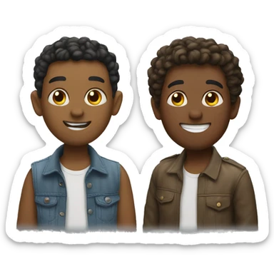 3 Friends in group sticker