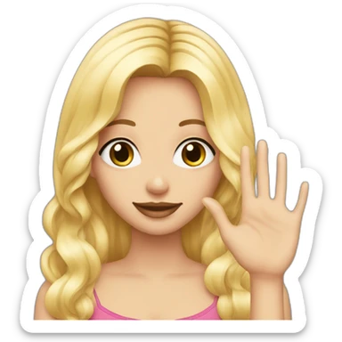 girl-with-manicure-and-blond-hair-fasepalm sticker
