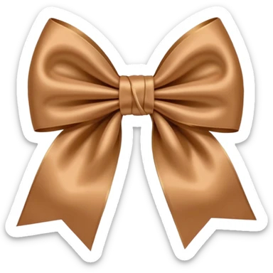 Light Brown bow sticker