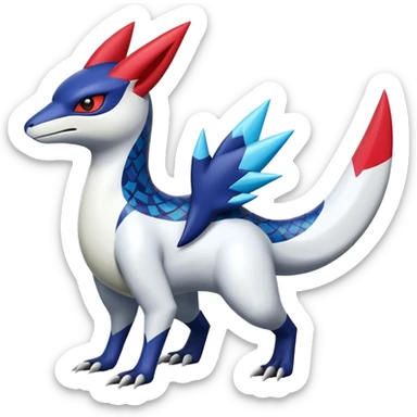 Shiny Vibrant Exotic Colorful Cool Zangoose-Salandit-Absol-Latias-fusion sticker