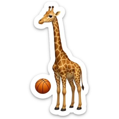basketball player giraffe sticker