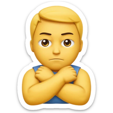 emoji mad with arms crossed  sticker