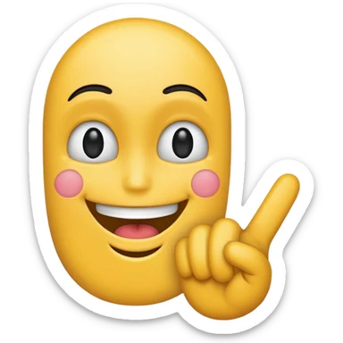 Fuck you finger with a smiling face sticker