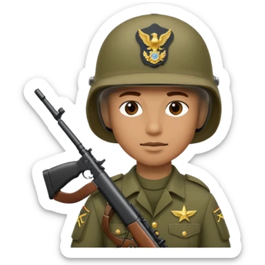 A soldier in war  sticker